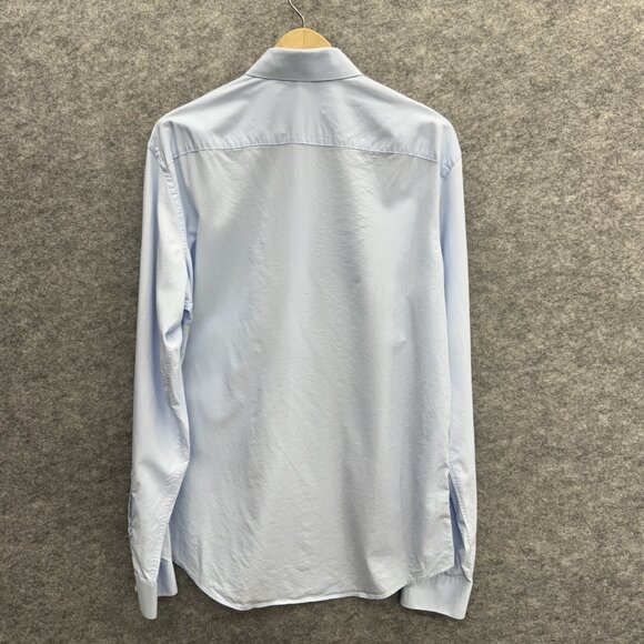 Calvin Klein Men's Active Performance Dress Shirt Blue 16-16.5 36/37, L, NEW - Picture 3 of 12